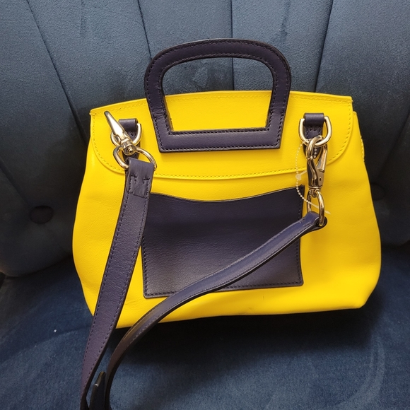 Ralph Lauren Ricky Bag - Yellow and Navy - Picture 4 of 12